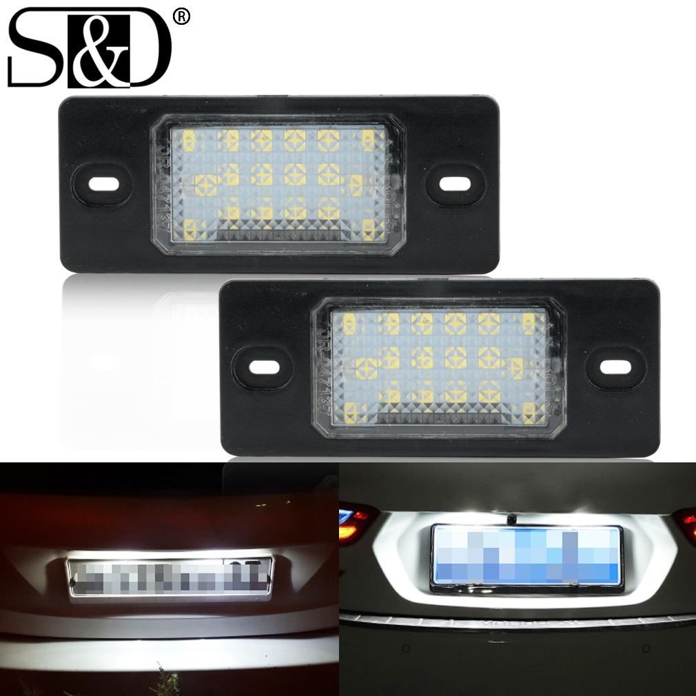 2 stücke Auto Canbus LED Anzahl Kennzeichen Lichter Lampe Für Porsche Cayenne Für VW Golf 5 Touareg 1Gen Tiguan passat B 5,5 Auto Lampe