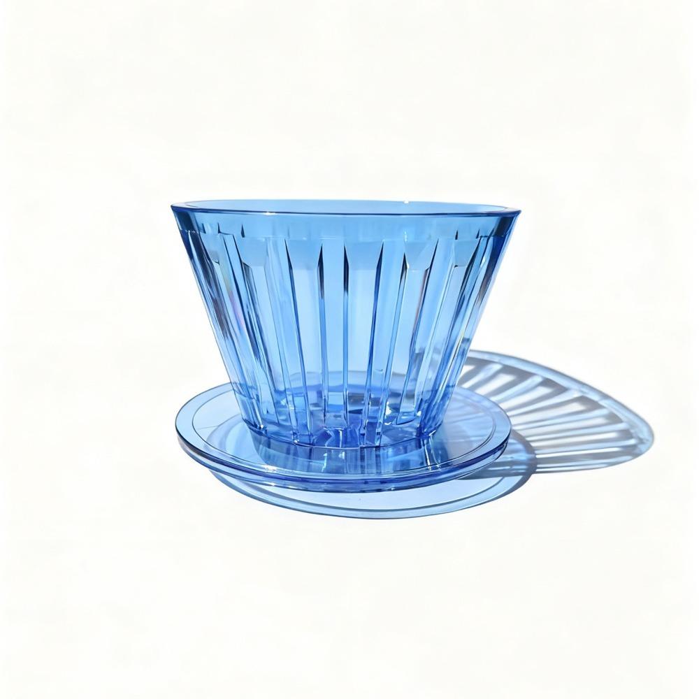 Hitzebeständiger Kaffee-Dripper Wiederverwendbarer Kaffee-Filterkorb Pour-Over-Filter Kaffeezubereitung blau