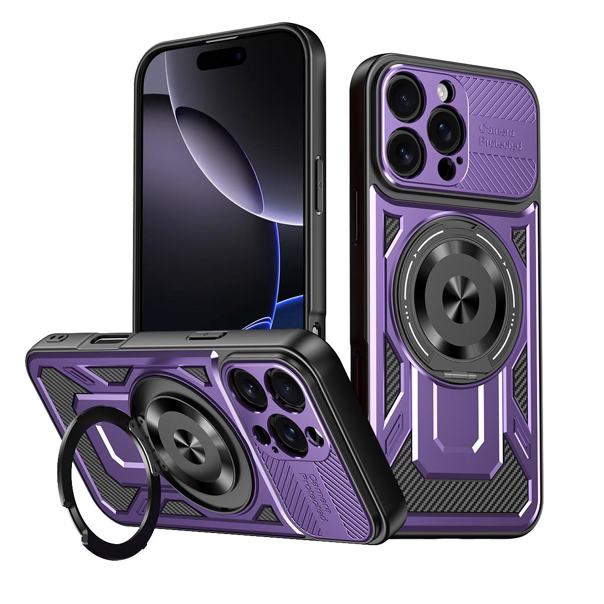 360° Metallringständer Magnetische Hülle für für IPhone 15 14 11 13 12 Pro Max Plus Für Magsafe Kabelloses Laden Panzer Sturzsichere Hülle For iphone 14
