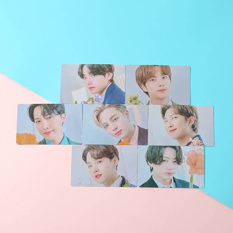 BTS BE Neues Album Karte 2021 WINTER PACKAGE OFFIZIELL Gleiche LOMO Karte JK V JIMIN SUGA JIN J-HOPE RM Flower Card