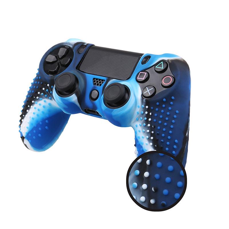 Camouflage Silikonkautschukhülle für Playstation 4 Ps4 Controller blau