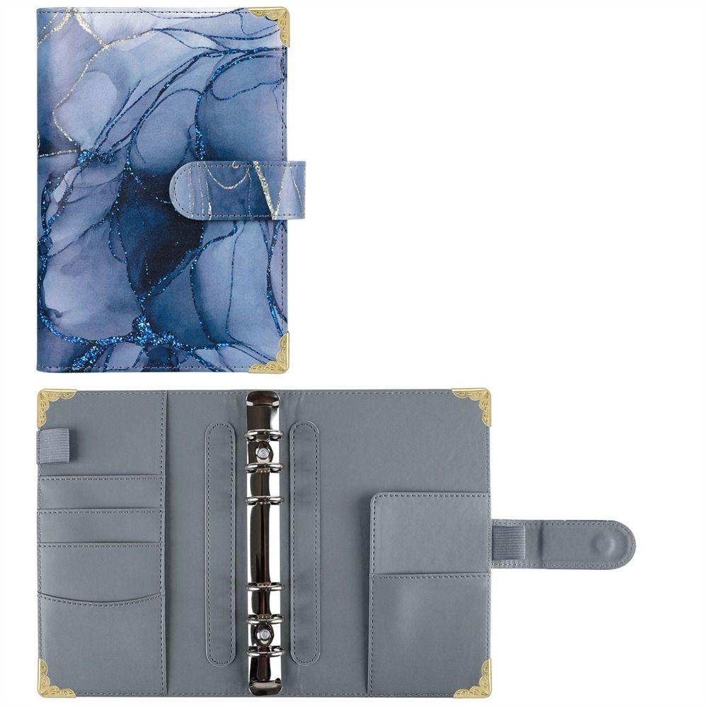 Taschen Bargeld Umschläge Bill Organizer Binder Notebook A6 Notebook Budget Binder Planer Binder Blue gray