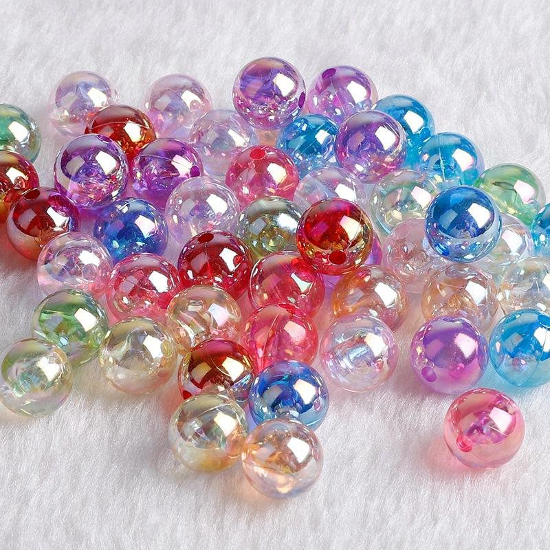 6MM-10MM DIY Acryl Perlen Runde Form Armband Spacer Perlen Schmuck Machen Halskette Armband Machen 8mm 50PCS bunt