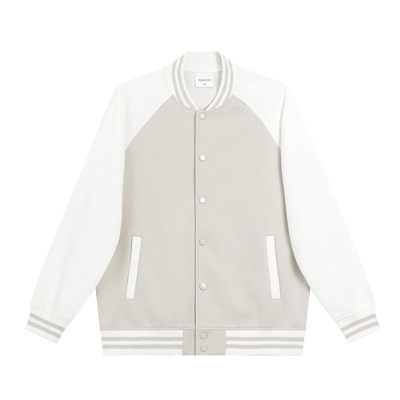 Baseballjacke für Damen und Herren, Hip-Hop-Harajuku-Jacken, Mäntel mit Schultereinsatz, Baseball-Jersey-Mantel, Strickjacke S hellbraun