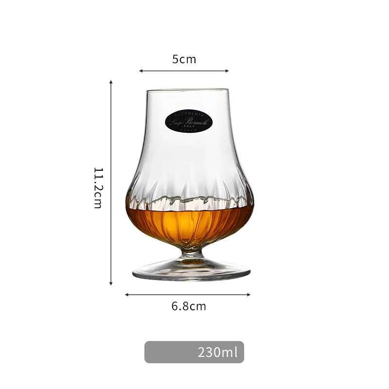 Italienische Marke Bormioli Kristall Whisky Copita Nosing Glas Flammenmuster Cognac Brandy Snifter Malz Whiskey Kelch Likör Weinkelch 230ml white