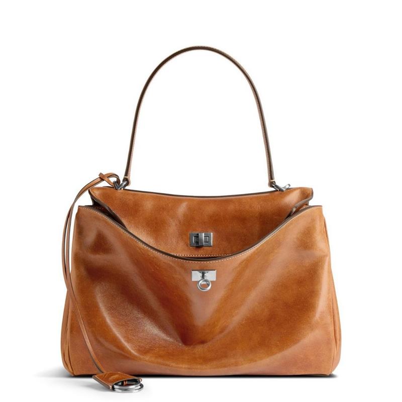 Luxus-Schultertasche Marken-Design Echtleder-Handtasche Klappdeckel Retro-Schloss Aktentasche High-End Einfache Tragetasche Umhängetasche 35x23x11cm