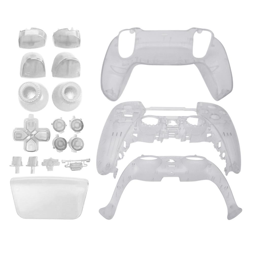 Ersatzschale für PS5, DIY-Gehäuseschale(Vordere Abdeckung und hintere Abdeckung) Für PS5-Controller reinfarbig