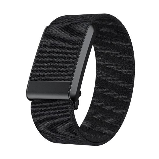 Fitnessband Elastisch Atmungsaktiv Verstellbar Einfache Installation Sportarmband Weicher Schutz Uhren schwarz