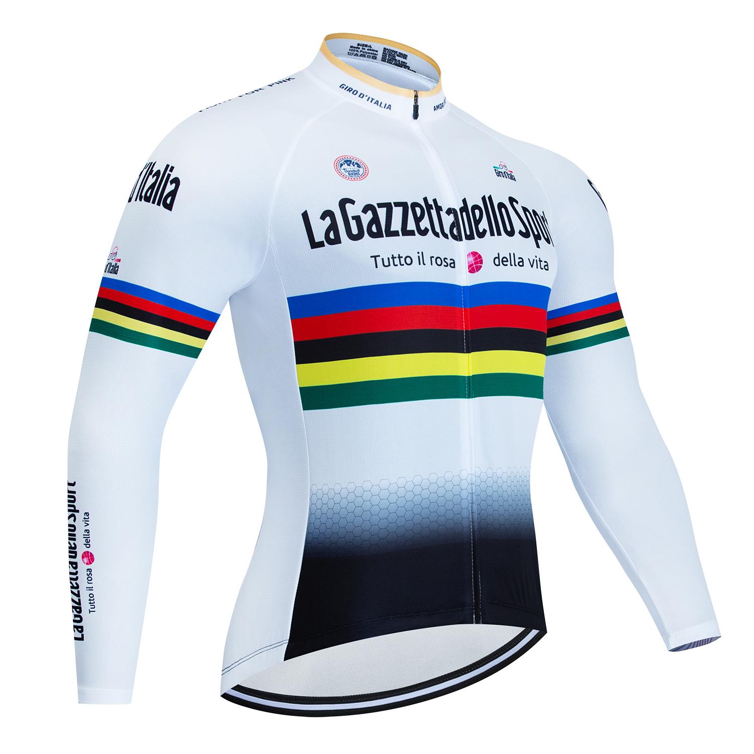 2026 Tour De Giro D'ITALIA Herbst MTB Fahrradbekleidung Rennrad Herren Kleidung Atmungsaktiv Frühling Fahrradshirt Langarm Radtrikot Asian size-4XL