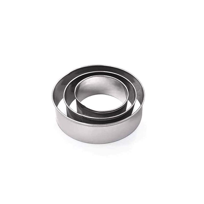 12-teiliges geometrisches Ausstechformen-Set mit runden und herzförmigen Motiven – Backutensilien aus Edelstahl Stainless Steel Original Color