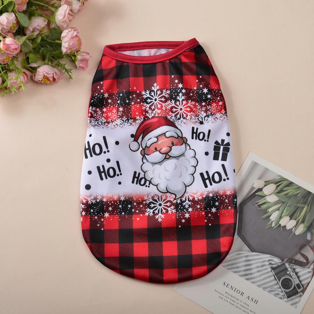 Weihnachtshundekleidung Weste Welpen-T-Shirt für kleine Hunde Katzen Bekleidung Outfits Neujahrskostüm Chihuahua Französische Bulldogge Zubehör XS