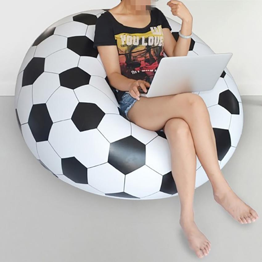 PVC Sitzsäcke Sofas Aufblasbarer Innenbereich Arktische Versammlung Stuhl Faules Sofa Faltbares Basketball-Stil Sofa Freizeit Entspannungsstuhl Sitz Sofa