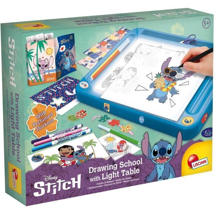 Lisciani - DISNEY STITCH - Zeichenschule mit Projektion für Kinder ab 5 Jahren - Mit Stitch auf einem Tisch zeichnen lernen reinfarbig
