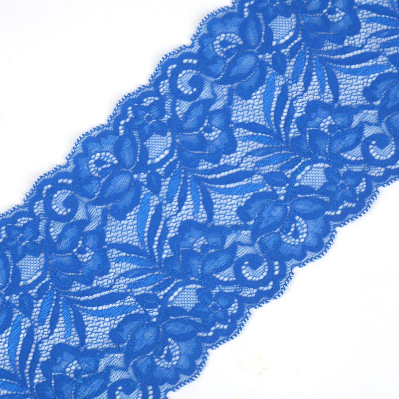 Elastischer Spitzenbesatz, Blumenträger, Kleid, Rock, Kleidung, Dekoration, DIY-Kunsthandwerk blau