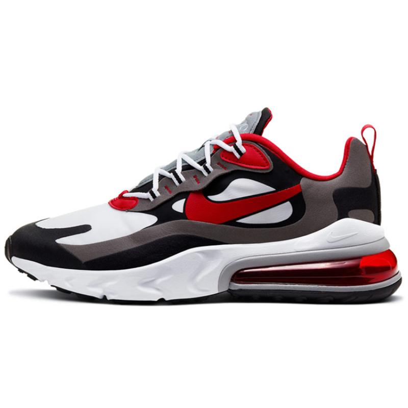 Nike Air Max 270 React Schwarz Iron Grey University Red Sneakers Freizeitschuhe CI3866-002 44