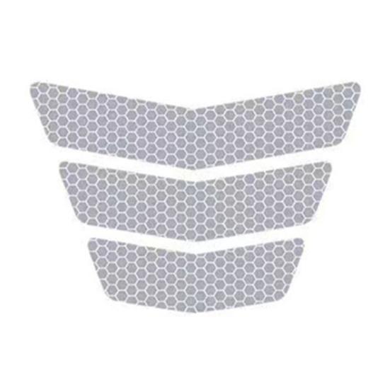 3Pcs Reflektierende Aufkleber Selbst-klebe Anti-kollision Warnung Universal Motorrad Sicherheit Reiten Klebeband Aufkleber Motorrad Liefert weiß