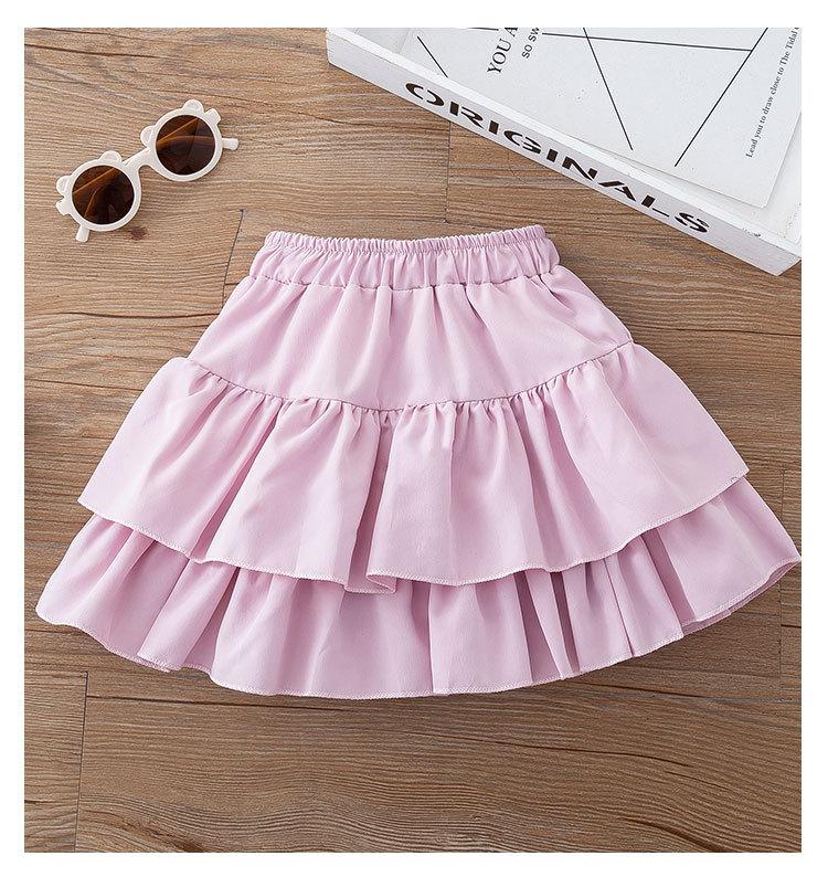 Mädchen Uniform Rock Frühling Herbst Sommer Kinder Kleidung Kurze Röcke Preppy Stil Plissee Kuchen Rock für Studenten Kinder 130 rosa