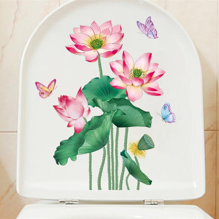 DIY Unterwasser Tier Muster Badezimmer Dekor 3D Toilettensitz Aufkleber PVC Kunst Tapete Abnehmbare Badezimmer Aufkleber Toilettenaufkleber 24*29cm