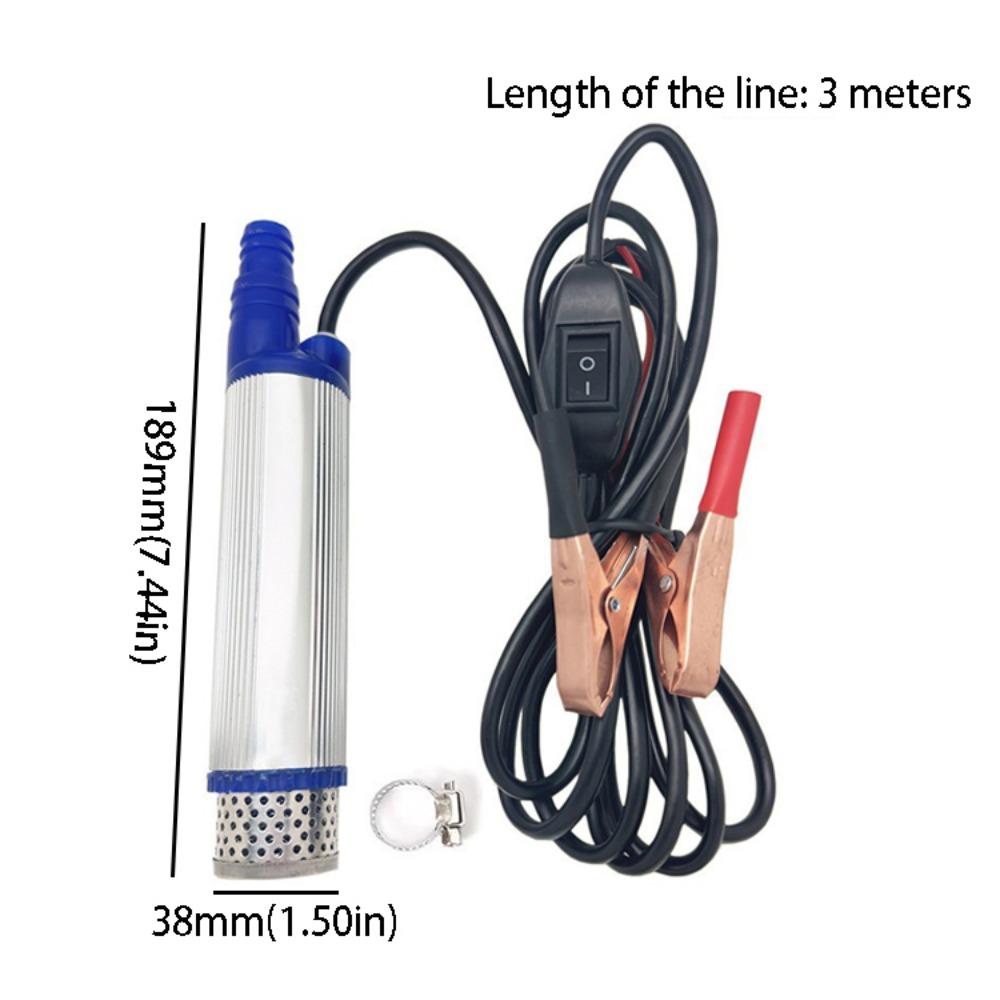 38mm Tragbare Mini-Pumpe 35L/min Tauchpumpe Öl-Wasser-Pumpe Elektrische Auto-Pumpe Fahrzeuge 12V blau
