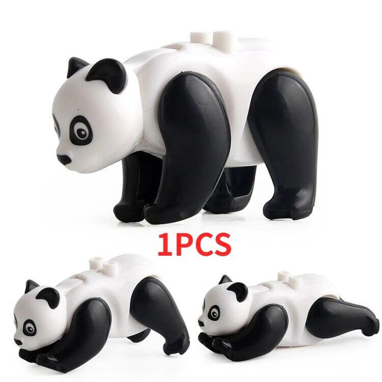 MOC Tiere Bausteine für Kinder Hai Wal Hirsch Tiger Panda Modell Blöcke DIY Spielzeug Kompatibel Klassische Ziegel Kinder Spielzeug