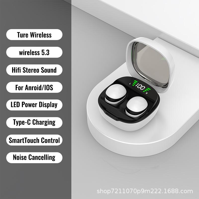 Mini-Schlaf-Ohrhörer, kabellose Bluetooth 5.3-Headsets, unsichtbare Sportkopfhörer, HD-HiFi-Ohrhörer mit Bass-Klangqualität
