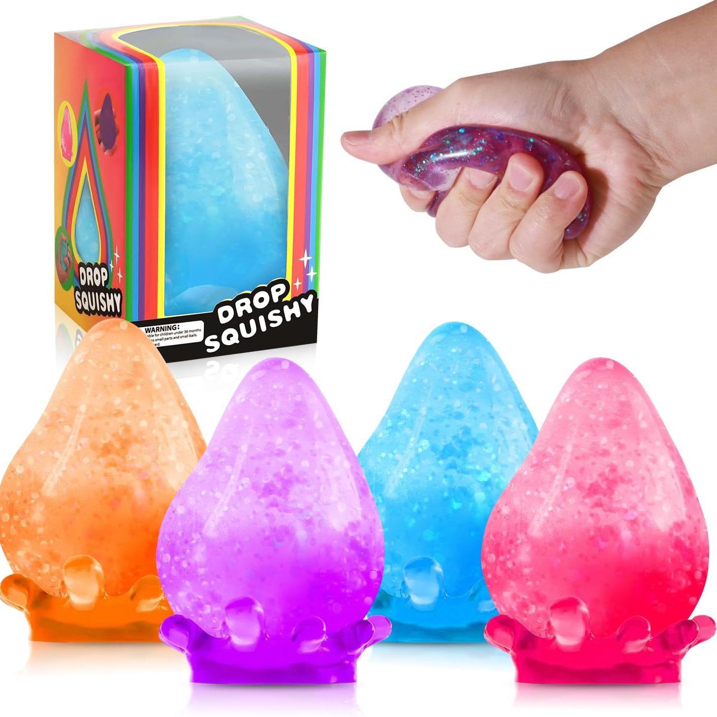 Dream Drop Sensorikspielzeug Langsam zurückfedernde Malzzucker-Stressbälle Fidget-Spielzeug Stressabbau Dekompressionsspielzeug für Kinder Erwachsene Geschenke