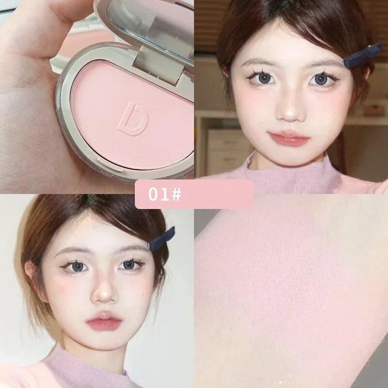 Girl Blush Peach Milk Pink Cream Makeup Rouge Palette Cheek Contour Powder Cosmetics Rouge Cream Makeup Rouge Cheek Tint Blush