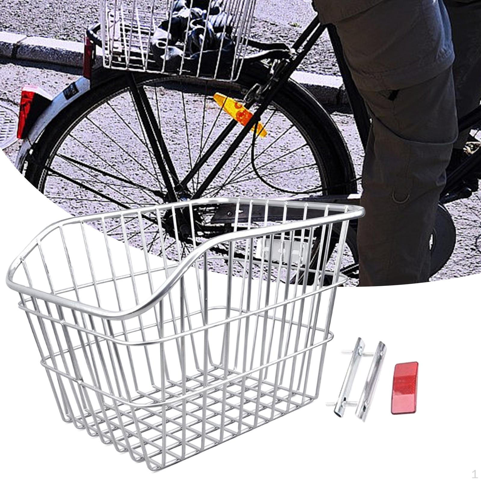 Fahrradkorb hinten, Fahrrad-Transportkorb, robuster Fahrradträger mit Reflektor