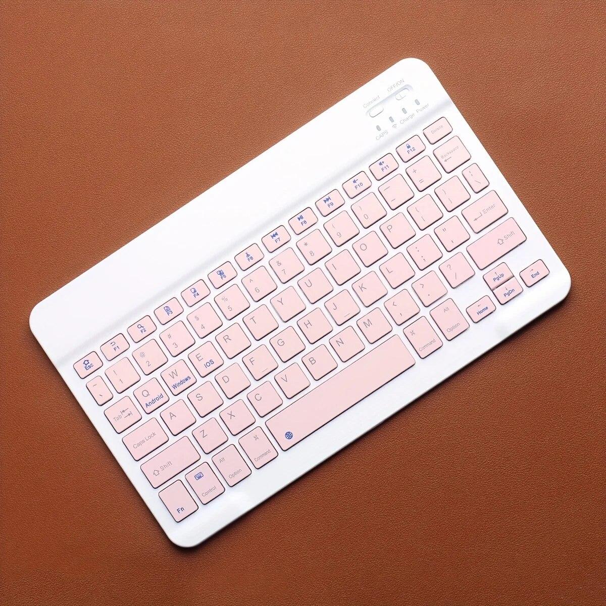 Drahtlose Tastatur Bluetooth-kompatibel Tastatur Für Android IOS Windows Mini 78-Key Gaming Keybaord Für PC iPad Samsung Lenovo tablet Tastatur rosa