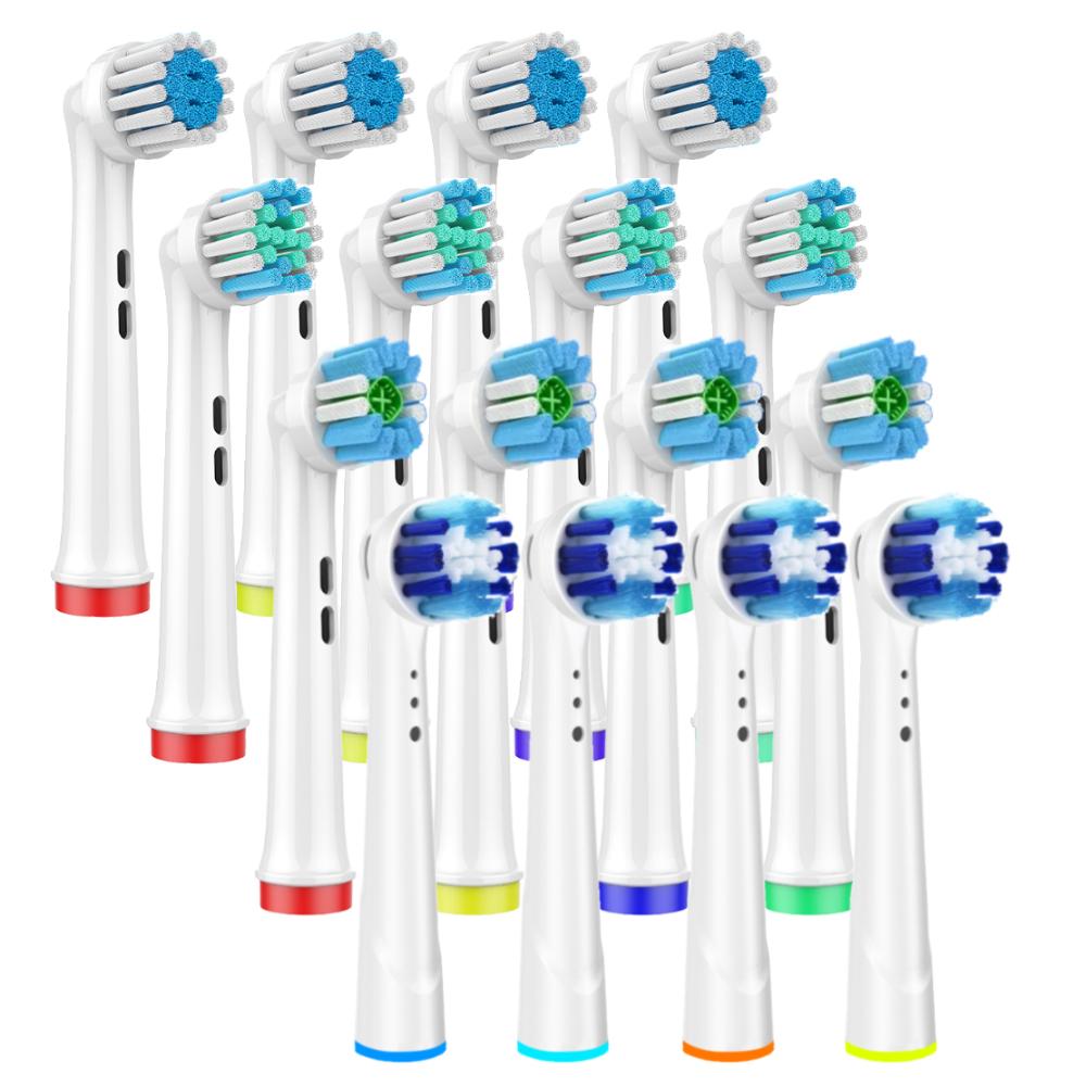 Sensitive Soft Ersatzbürstenköpfe für Oral B Zahnbürstenköpfe, kompatibel mit der elektrischen Zahnbürste Oral B 16Pcs Brush Heads