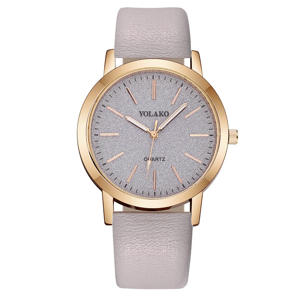 Damenuhren Premium Trendige Damenuhr Lederuhr Damen Für Damen Quarz-Armbanduhren Montre Femme Für Männer und Frauen gray