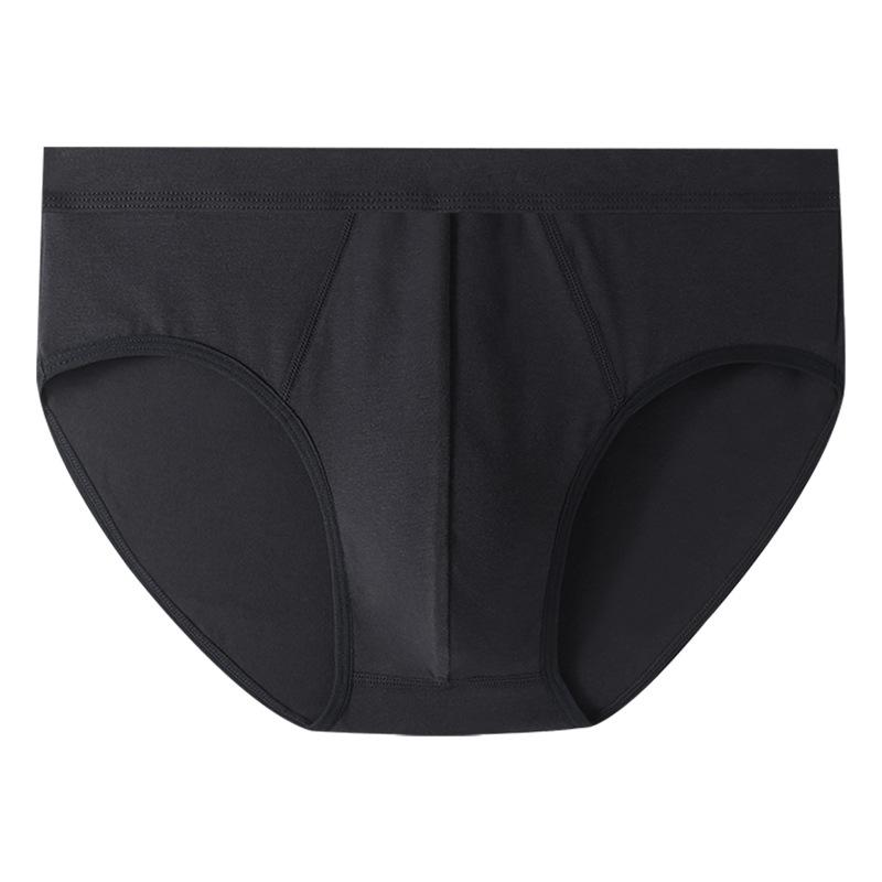 XL-8XL Übergröße Reine Baumwolle Herren Unterwäsche Hohe Taille Atmungsaktive Slips Plus Dicke Lockere Unterwäsche 3XL schwarz