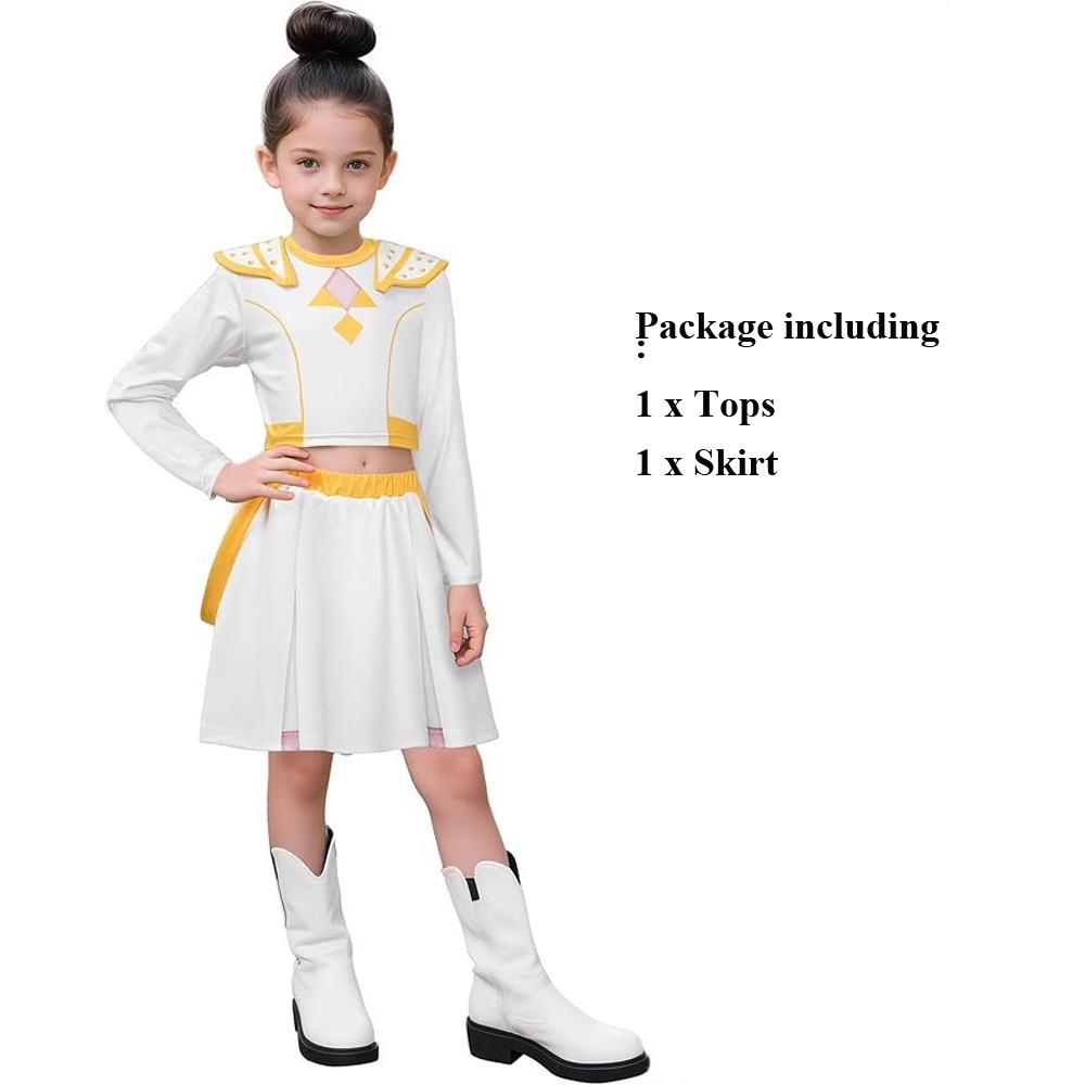 Mädchen Kinder K-Pop Dämonenjäger Zoey Rumi Mira Cosplay Kostümset Ausgefallenes Kleid Idol Film Cosplay Kinder Halloween Karneval Anzug 110