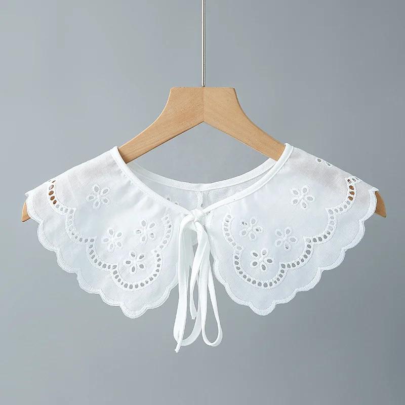 Falscher Kragen Schal Damen Puppe Falscher Kragen Floral Ausgehöhlt Halbes Hemd Halskette Schal Abnehmbares Hemd Abnehmbarer Kragen