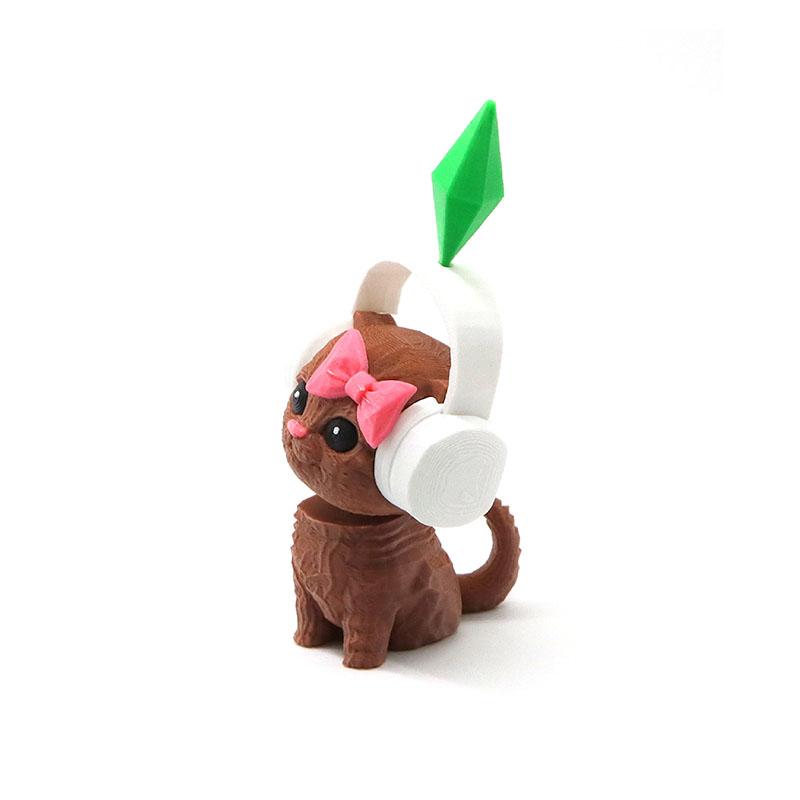 Dekorationsfigur „Die Sims Plumbob tanzende Katze“ (Sims-Katze, tanzende Katze) – Autodekoration – Needoh Dolls für die Dekoration von Wohnräumen