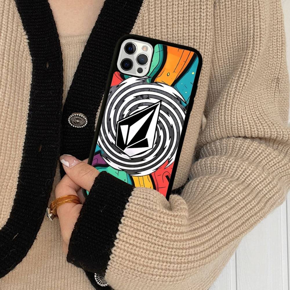 V-Volcom LOGO Mode Für IPhone 17 16 15 14 13 12 11 Pro Max Plus Stoßfestes PC+TPU Handy-Rückseite iPhone 16 pro