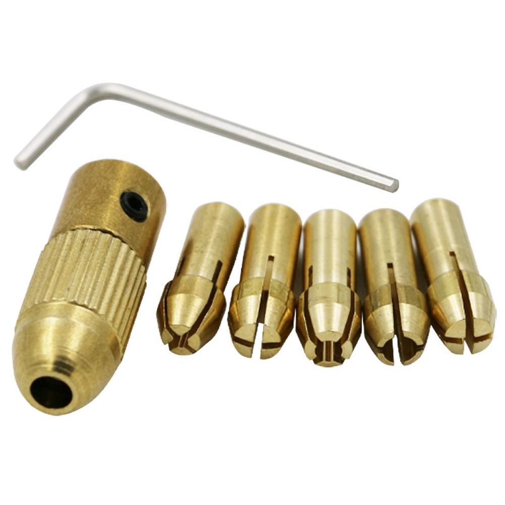 7-teiliges Mini-Bohrfutter, 0,5–3,0 mm, passend für Micro Twist, elektronischer Dremel-Bohrer, Spannzangen-Klemmsatz, Elektrowerkzeug-Zubehör mit Schraubenschlüssel 7pcs/set