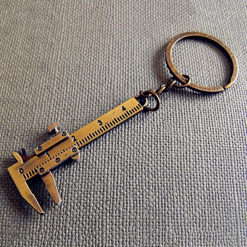 Home Supplies Modeaccessoires Mini-Messschieber-Schlüsselanhänger, tragbarer Schlüsselanhänger bronze