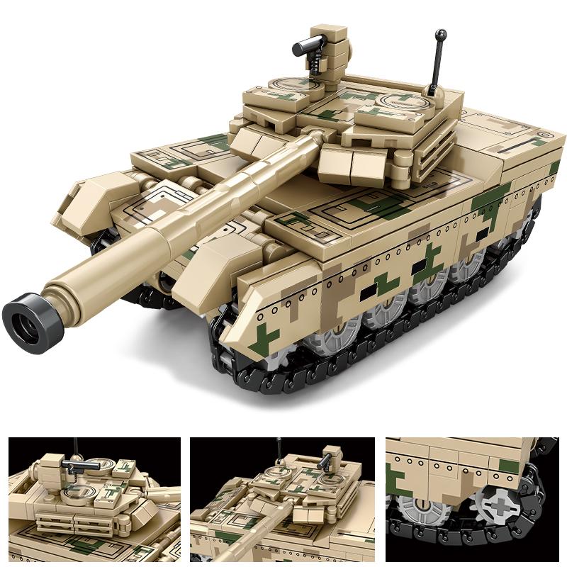 Panzer Bausteine gepanzertes Fahrzeug Militärserie Konstruktionssteine Panzer Modell Jungen Weihnachtsgeschenk Kinderspielzeug beige