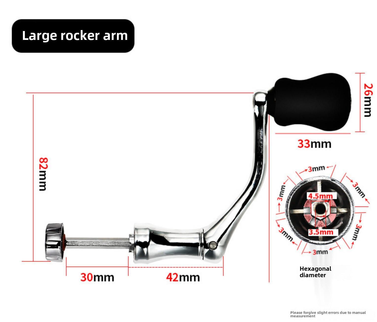 Universal Angelrolle aus Metall mit Kugelgriff und Kurbelgriff Zubehör Large rocker arm suitable for 5000-7000 models