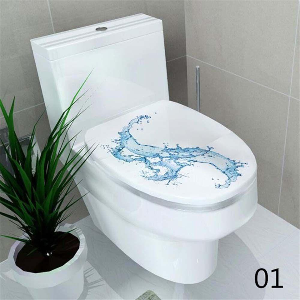 Dekoration Wasserdicht Zuhause Toilette Aufkleber Toilettensitz Aufkleber Toilettendeckel Dekoration WC Abdeckung Aufkleber 01