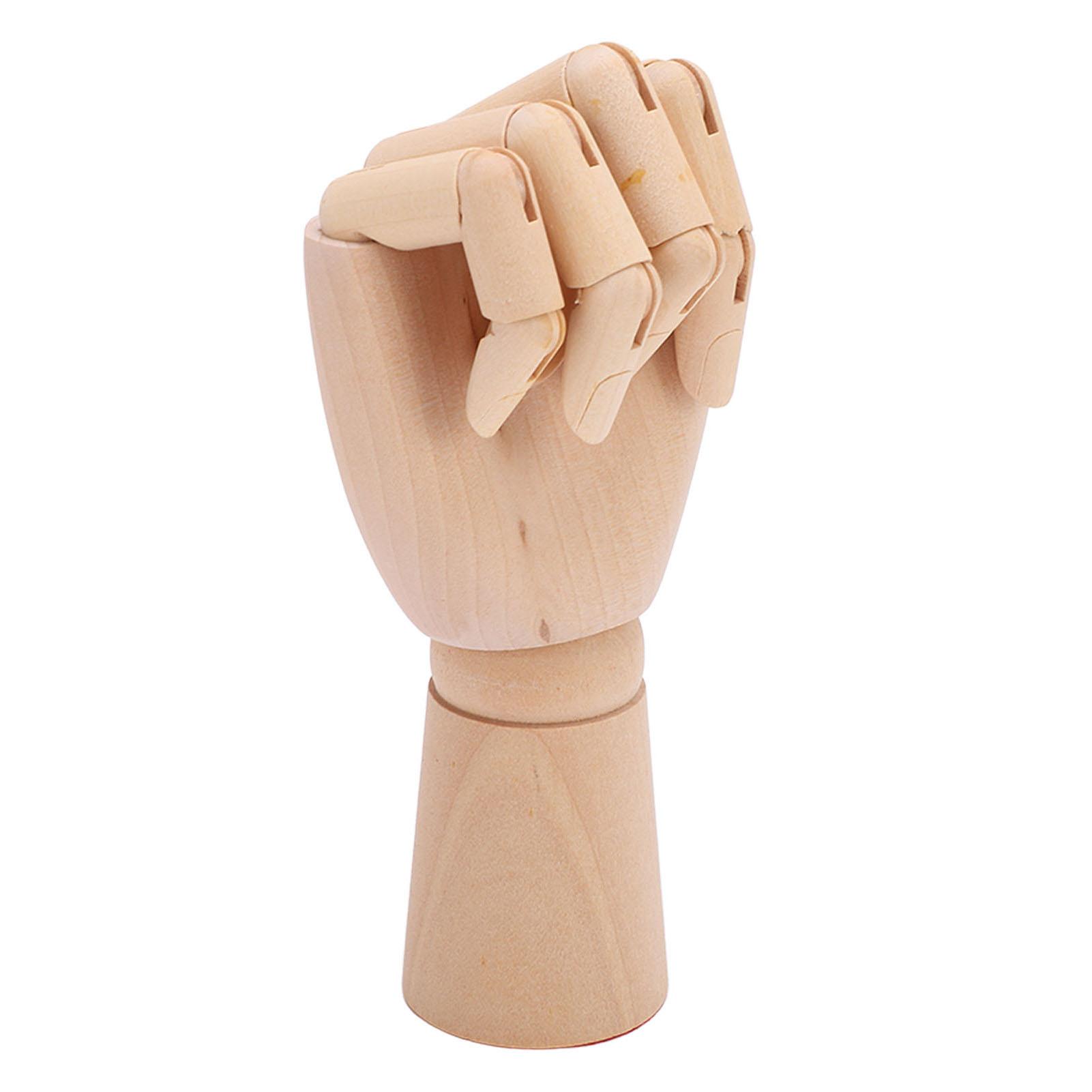 Holz-Mannequin-Hand, flexible Gelenke, Finger, Zeichen-Mannequin-Hand für Heimdekorationen, Skizzieren right hand