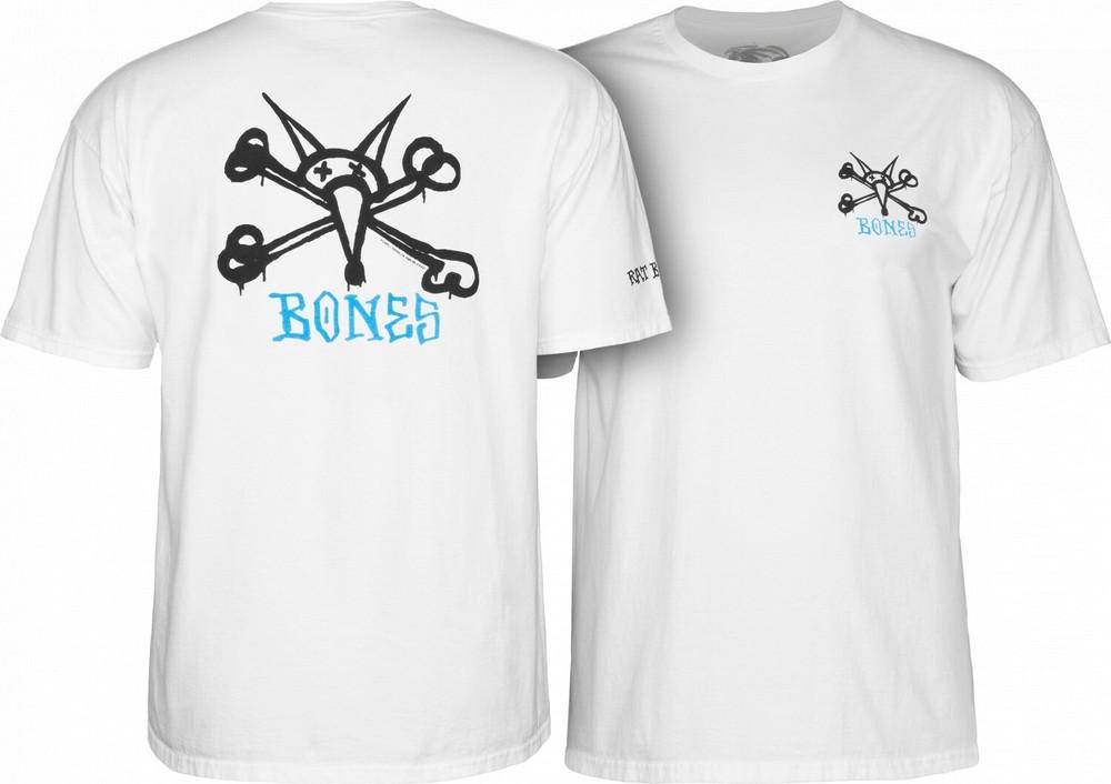 Powell Peralta RAT BONES Skateboard T-Shirt WEISS Unisex T-Shirt XL gray