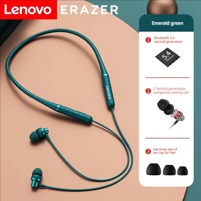 Lenovo ERAZER XE05 MAX Bluetooth-Kopfhörer Nackenbügel Drahtlose Ohrhörer Stereo Sport Magnetische Kopfhörer grün