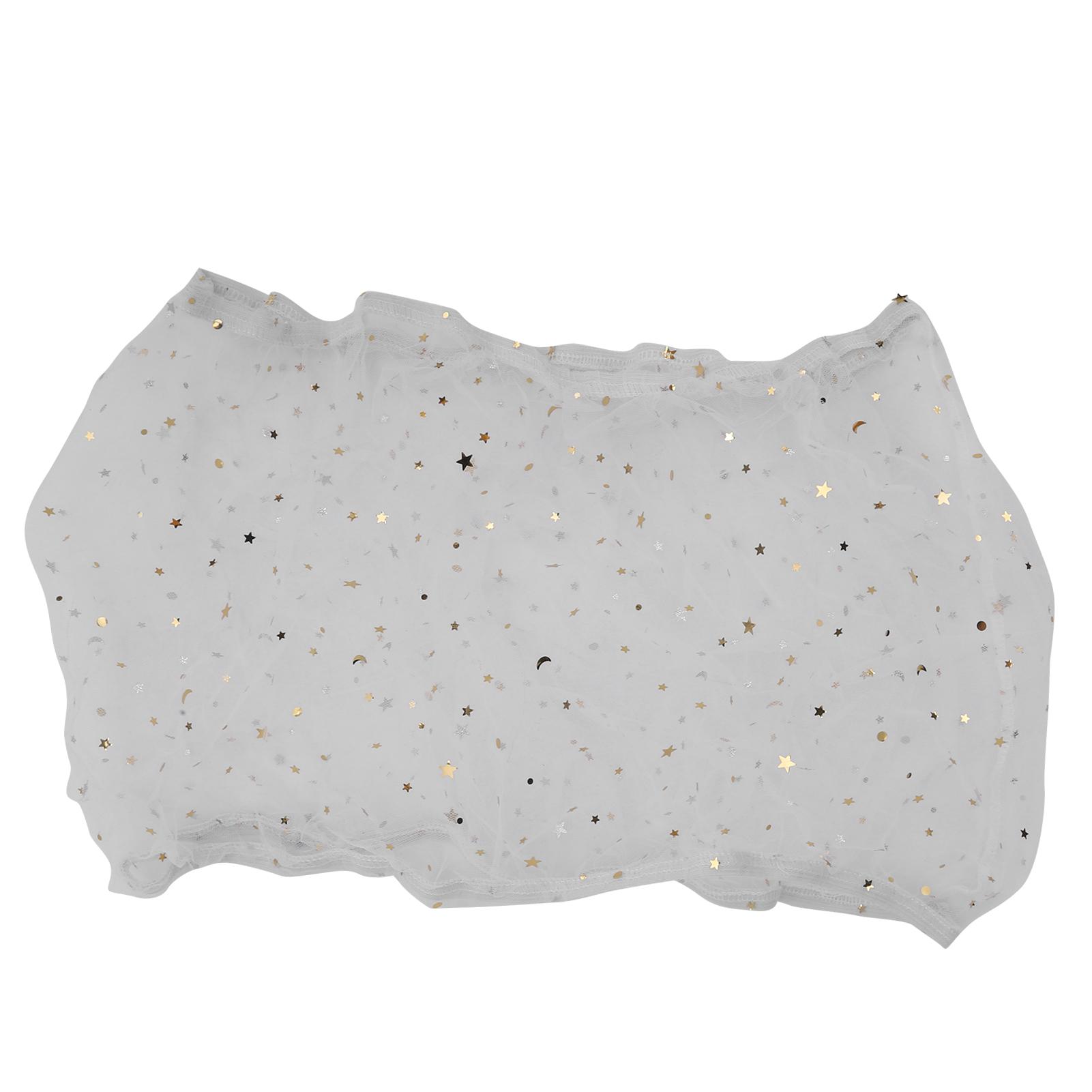 Vogelkäfig-Netz Staubdicht Vogelkäfig-Zubehör Käfigabdeckungen mit Stern- und Monddekor(Weiß ) weiß