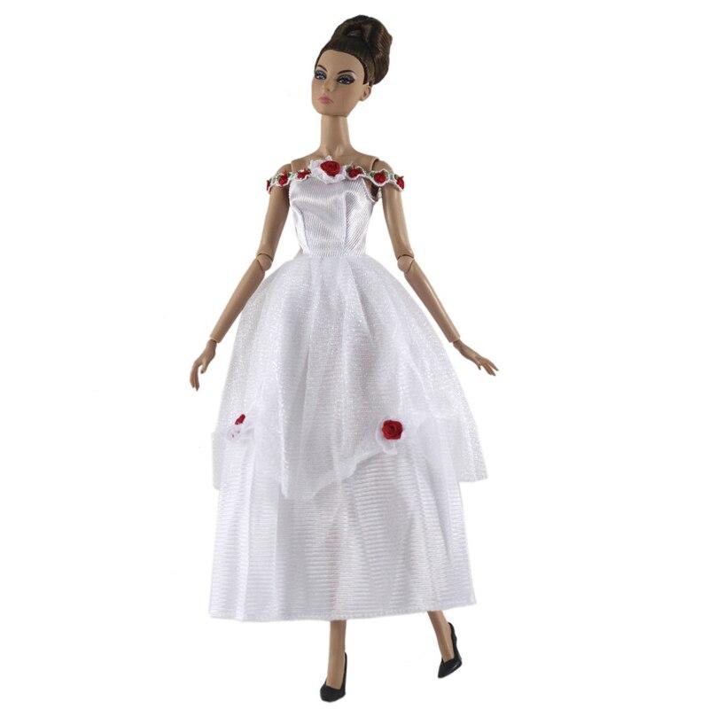 Neue Ankunft Mode Mix Stil Abend Party Kleider Für Barbie Puppe Kleid für 1/6 BJD Puppe Kleidung Kleidung für 1:6 BJD Puppe Spielzeug elfenbein
