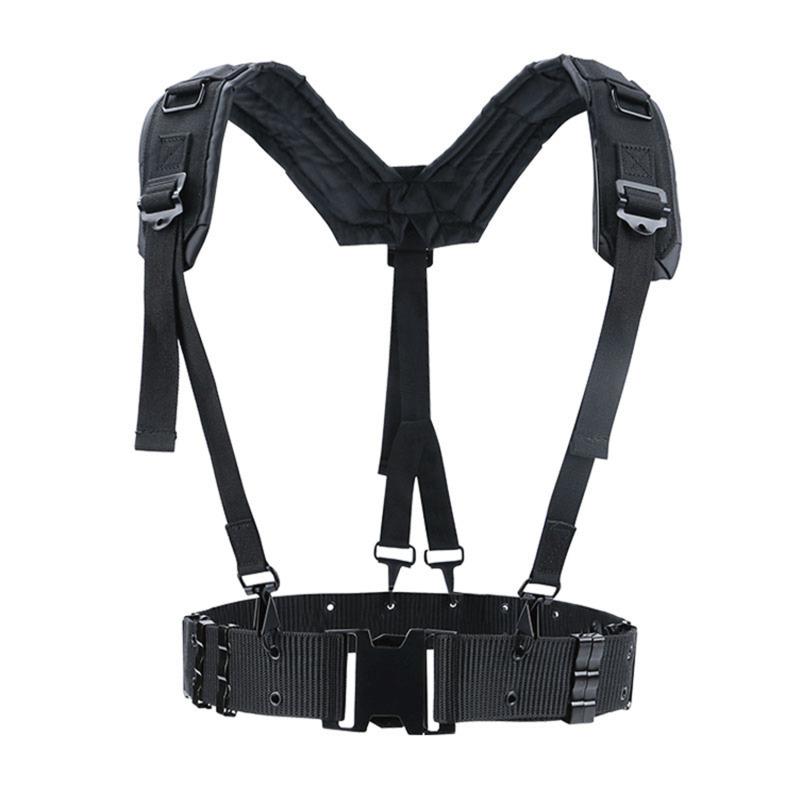 Outdoor Taktischer Gürtel CS Army Fans Kampfgürtel Militär Jagd Accessorios Y-Gürtel Schulter Brustgurt Tactico Militar schwarz
