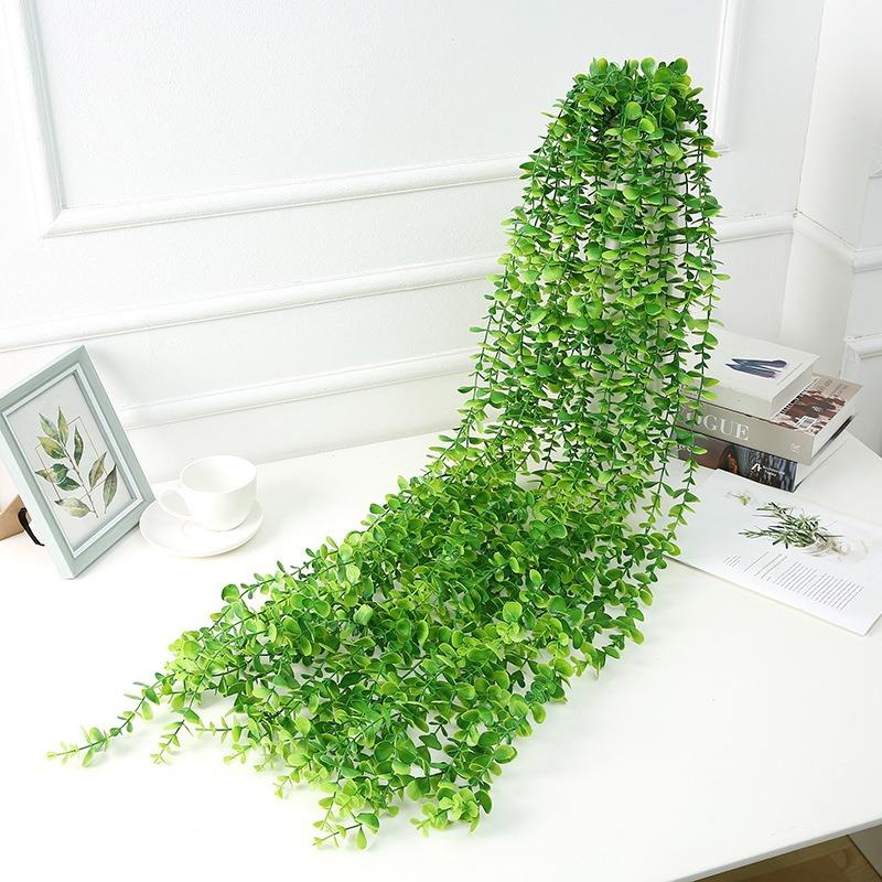 6 Stück künstliche Hängepflanze, künstliche Pflanze, 1,2 m, künstliche hängende Eukalyptuspflanzen, UV-beständige Kunststoffpflanzen für Zuhause, Hochzeit, Wohnzimmer, Balkon, Dekoration grün