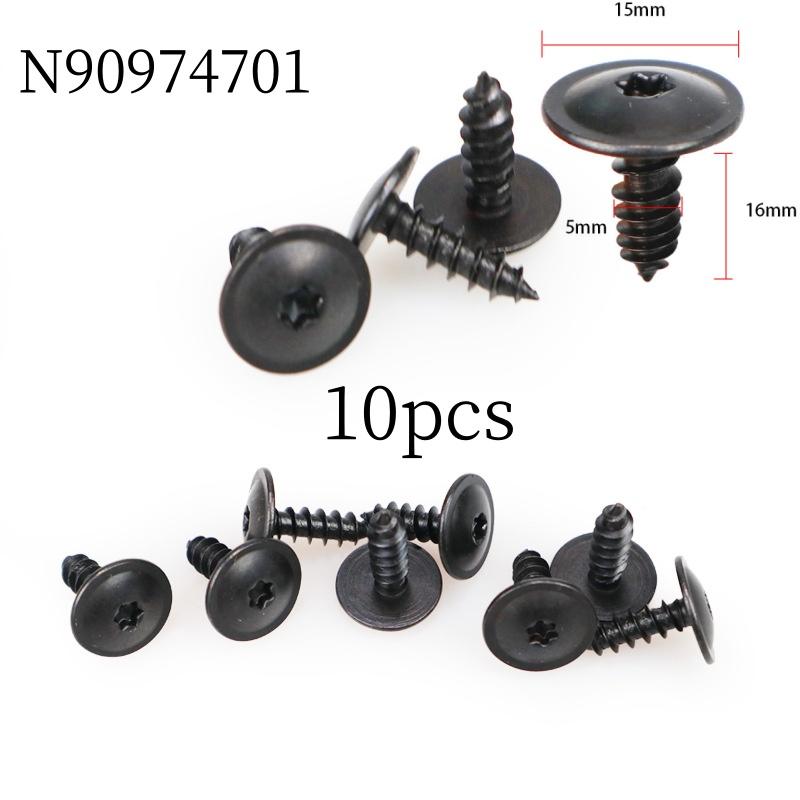 10 Stück Auto-Clips Befestigungselemente Blechschrauben Autozubehör für VW Polo Golf 4 5 6 7 Käfer MK3 MK4 MK5 MK6 N90974701 Autozubehör