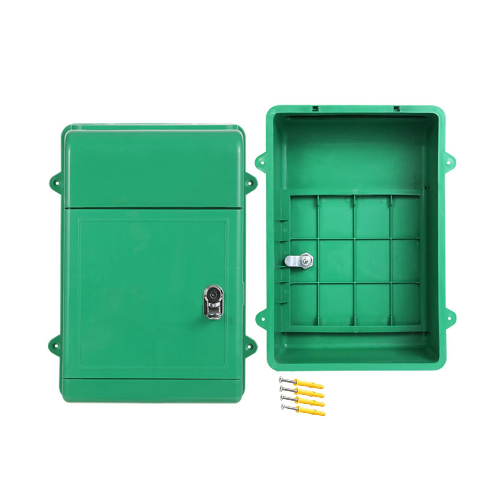 Wandmontage Briefkasten Postkasten Zeitungsbox Praktischer Briefkasten Abschließbarer Briefkasten für Schule Außen Gemeinschaft Straße Outdoor grün